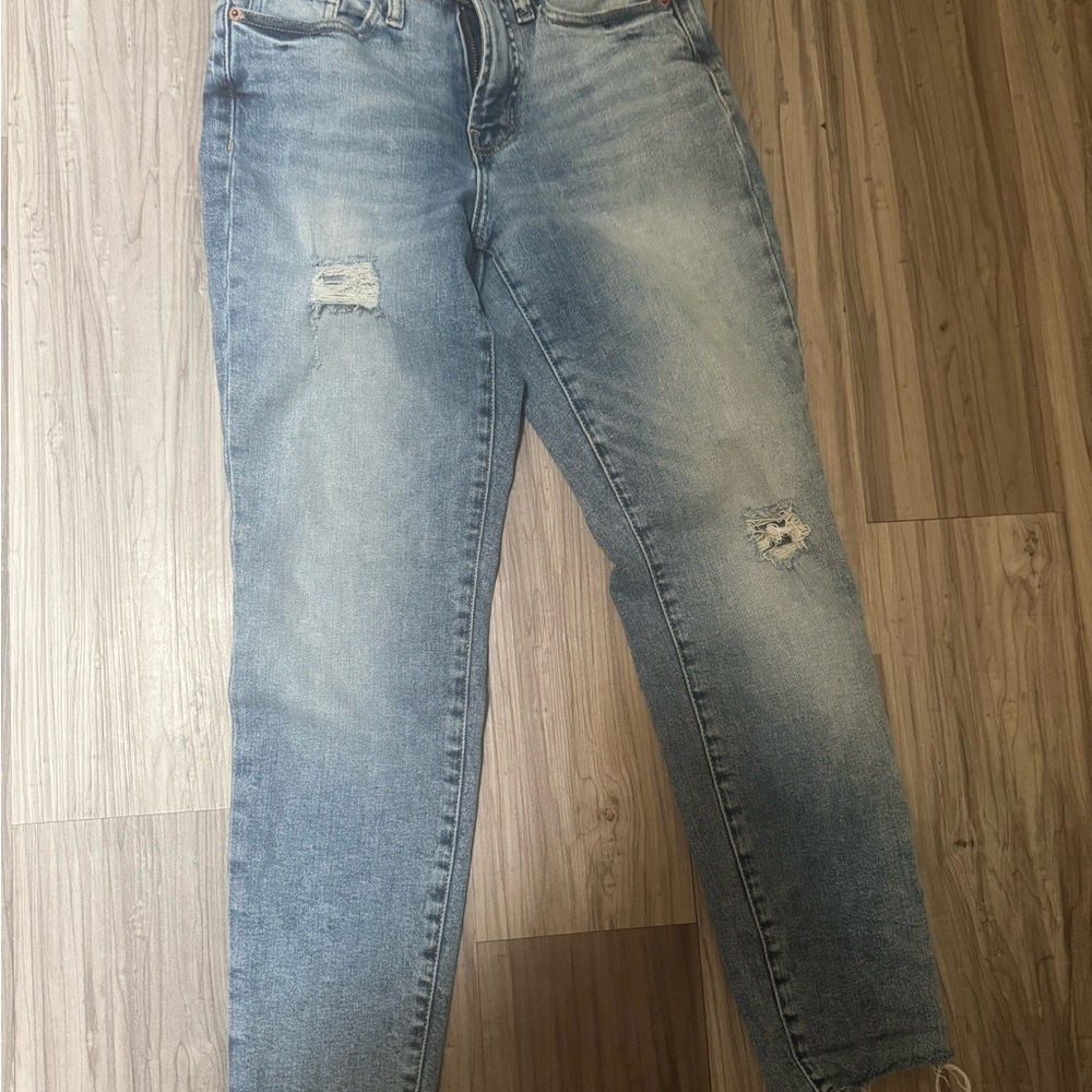Casual Light Blue Boyfriend Jeans